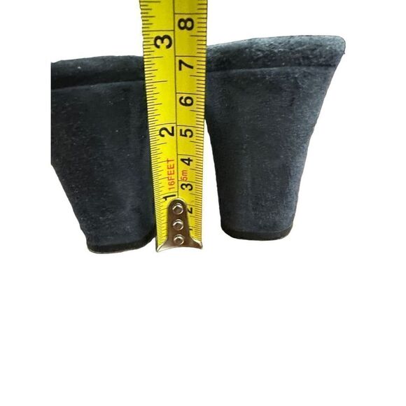 Celine Navy Blue Suede And Leather Platform Block Heel - Picture 13 of 13